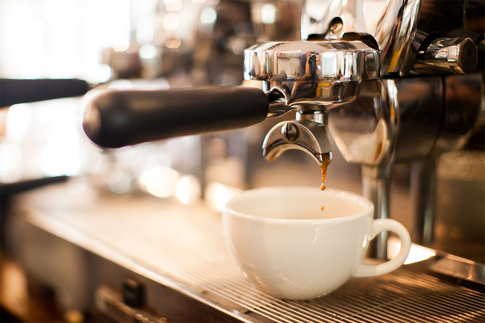 Multi-function valves and push-in connectors for coffee machines